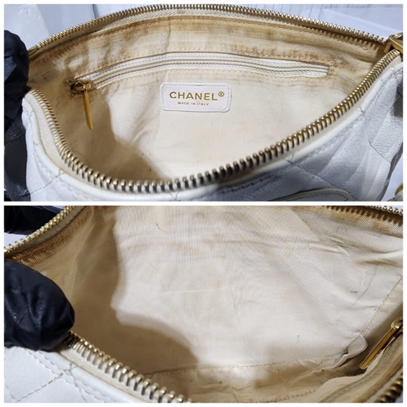 Authentic Chanel Caviar Timeless Baguette Shoulder Bag Off-White - Picture 15 of 16